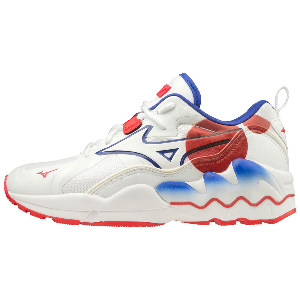 Mizuno Wave Rider 1 Shape of Time Férfi Teremcipő Fehér/Piros NIF031792